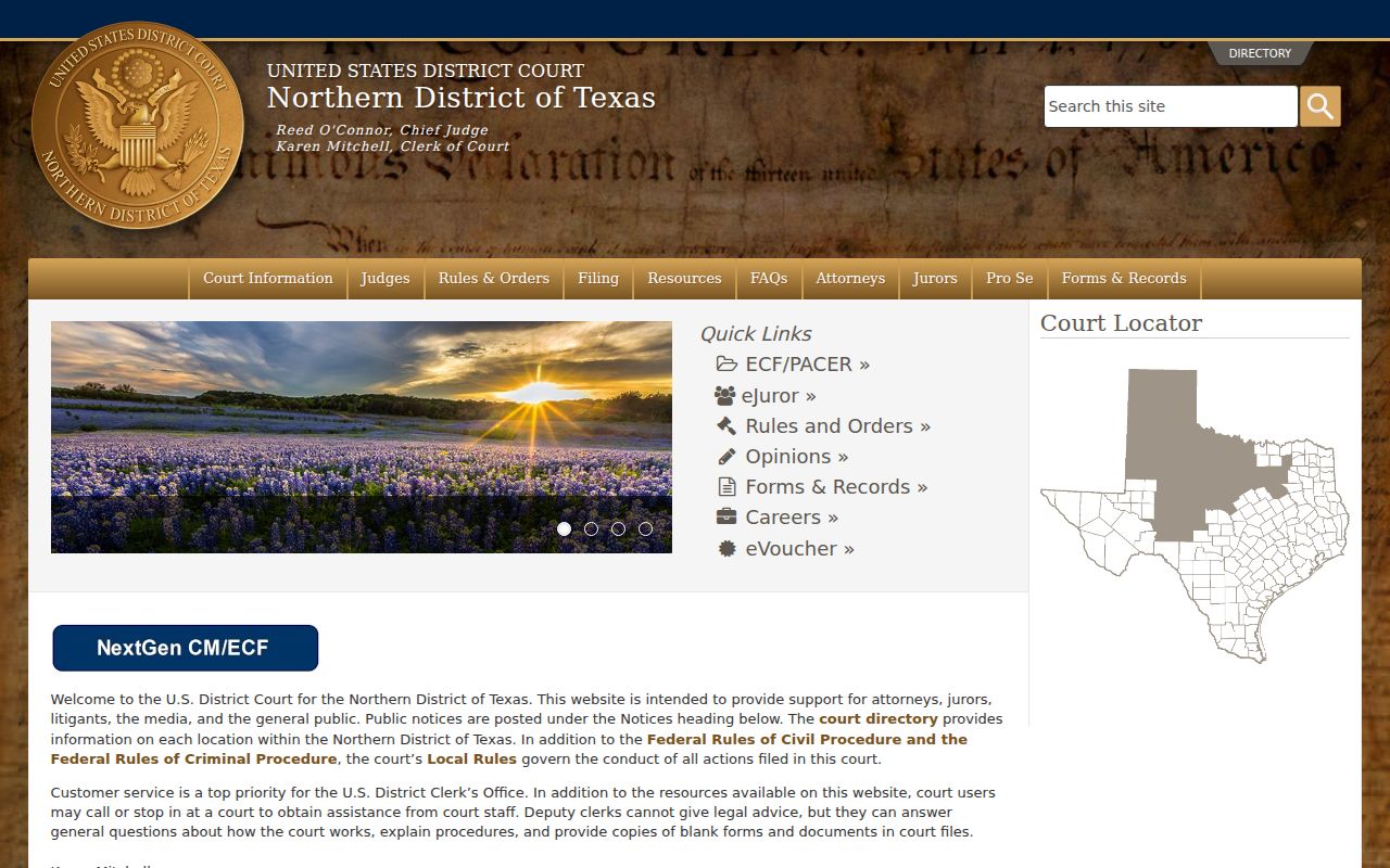 Federal criminal court information for Lynn County in Northern Texas