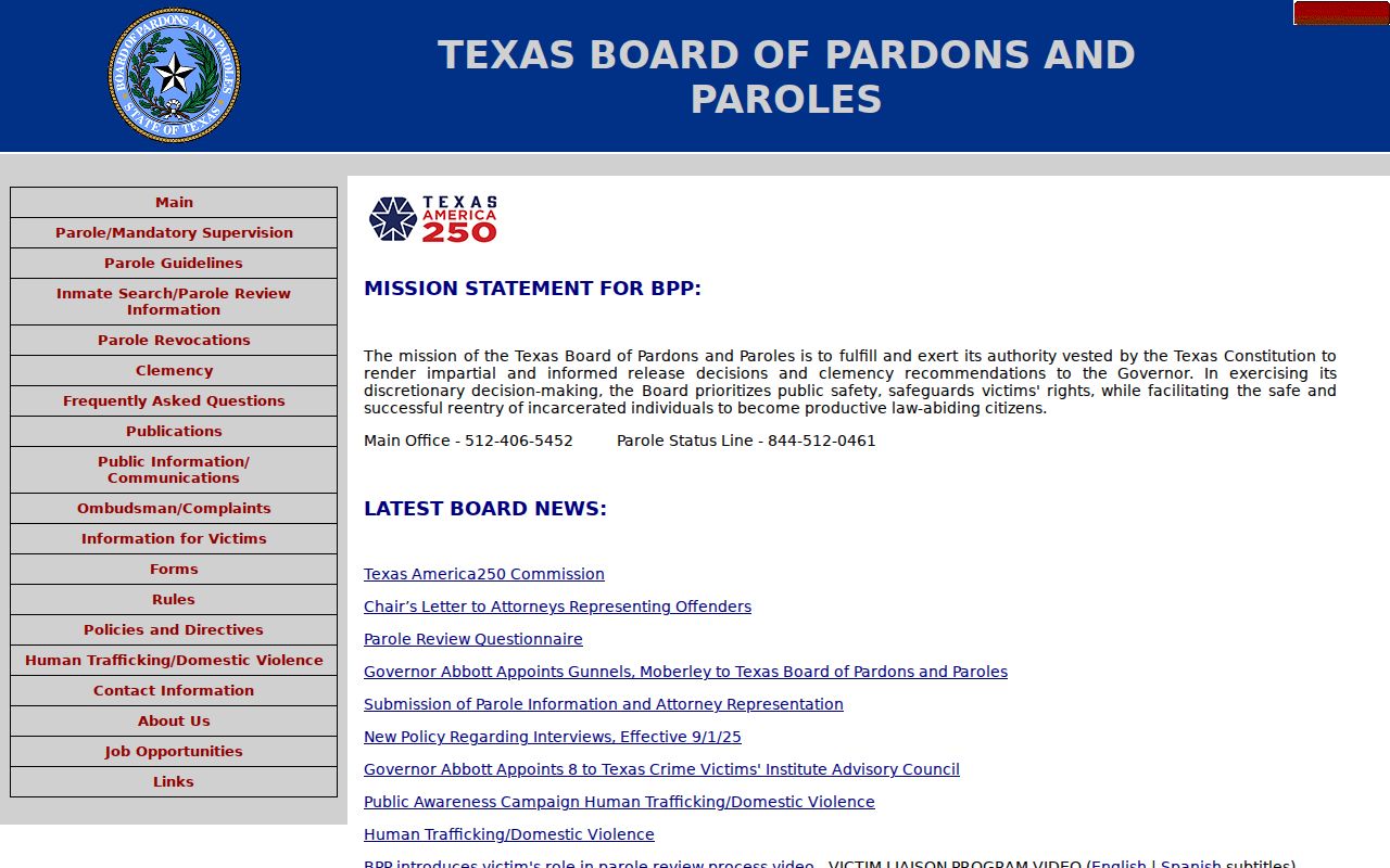 Texas parole authority information related to Lynn County registry duties